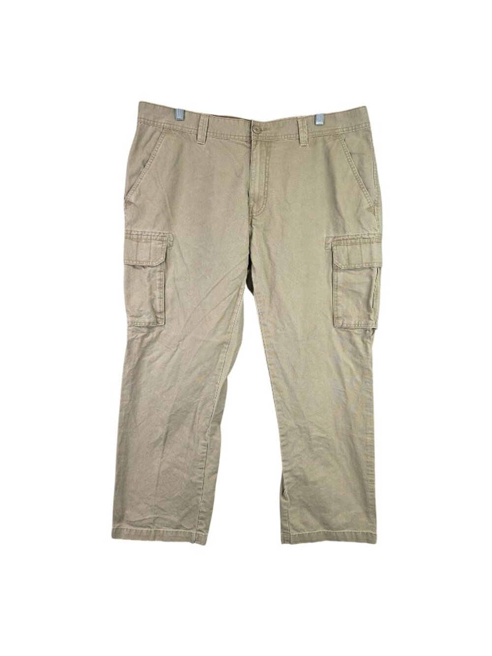 Mens St Johns Bay Khaki Tan Cargo Pants 100% Cotton Size 38x30